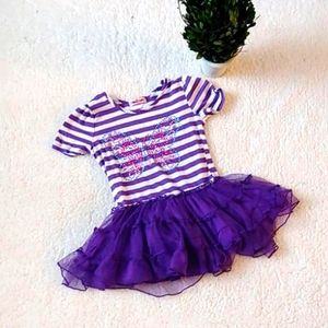 Girlcode girl's purple dress size 6 butterfly